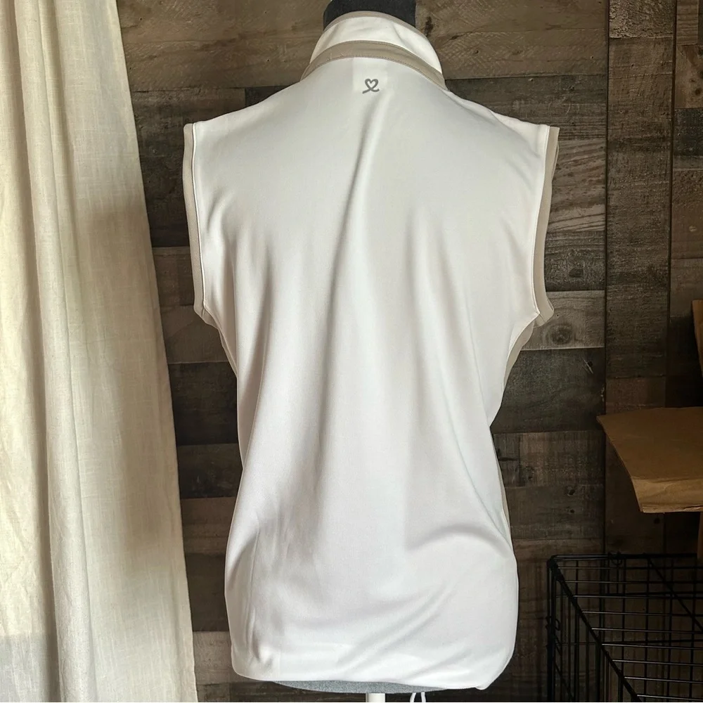 Daily Sports White Sleeveless Golf Top with Zipper - Picture 4 of 9